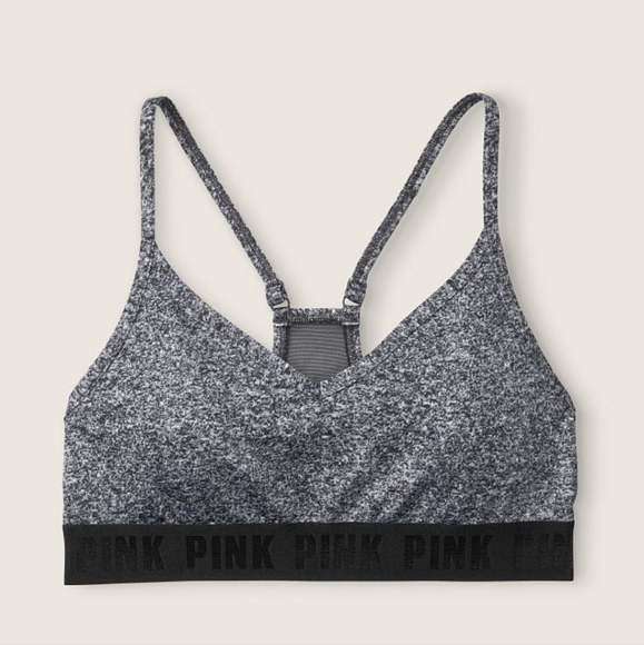 Victoria's secret pink ultimate lightly lined sports bra GRAY XLARGE - Picture 3 of 8